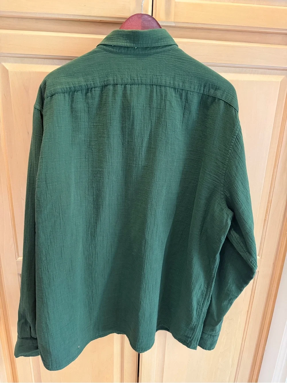 Banana Republic Dark Green CottonTextured Button-Down Shirt XL